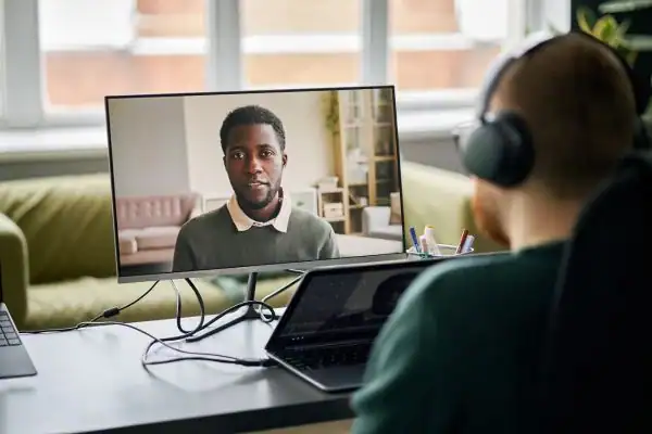 Man attending online mediation Burnham-on-Crouch MIAMS session